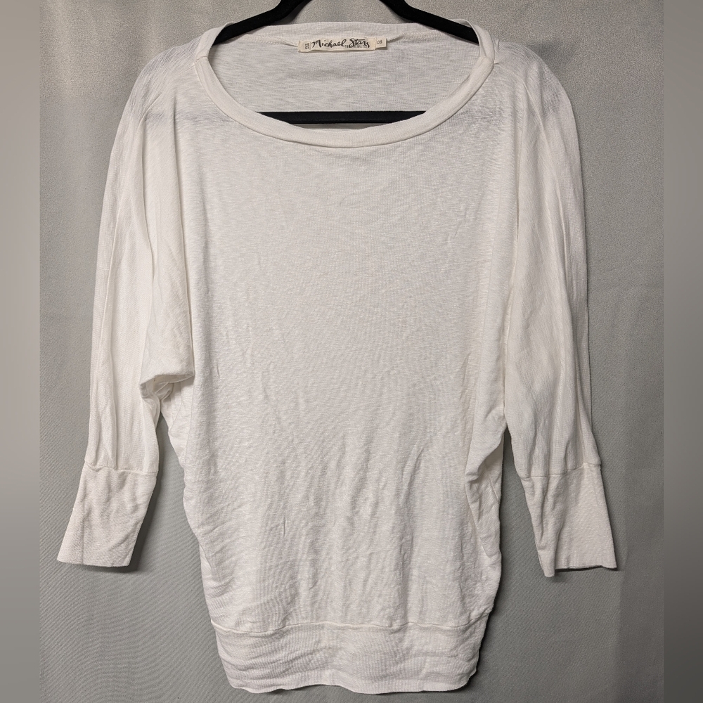 Michael Stars White " The Original Tee" Long Sleeve